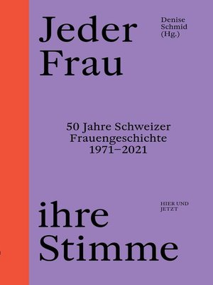 cover image of Jeder Frau ihre Stimme